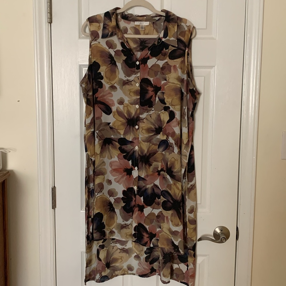 Fall buttoned tunic blouse sz 1X